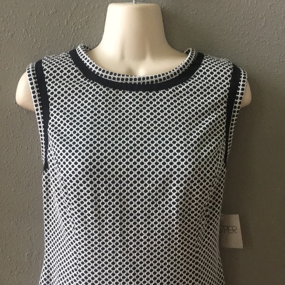 Kasper ivory black tank dress and jacket set - Picture 3 of 8